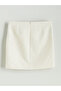 Two Mt Shop Quality Lcw Vision White Plain Mini Women's Skirt - 6