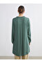 Green Ruffled Mock Neck Women's Tunic - 4
