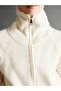 High Collar Plain Long Sleeve Women's Knitwear Cardigan - 3