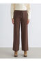 Wide Leg Women's Trousers with Elastic Waist - 2