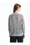 V-Neck Openwork Long Sleeve Women's Knitwear Sweater - 4