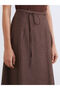 Peak New Season Flared Skirt with Zipper at the Waist - 3