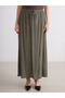 Textured Flared Skirt with Elastic Waist - 2