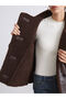 Lcw Vision Brown Plush Shirt Collar Women's Leather-Look Coat - 4