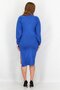 Women Petite Belt Front Split Midi Dress, Blue - 3
