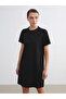 Crew Neck Stone Suede Mini Dress - 2