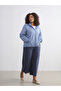 Blue Hooded Women's Raincoat - 7