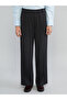 Gray Elastic Waist Striped Women's Trousers - 4
