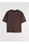 Two Mt Shop Quality Lcw Vision Brown Interlock Plain Loose & Loose Short Sleeve Women's T-Shirt - 6
