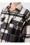 Gencc Quality with Lcwaikiki Maternity Black Flannel Plaid Loose & Baggy Women's Shirt Jacket - 4