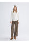 Lcwaikiki Basic Ecru Crew Neck Textured Women's Cardigan - 2
