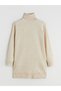 Lcw Modest Beige Turtleneck Women's Knitwear Tunic - 5