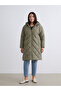 Hooded Quilted Women's Puffer Coat - 7