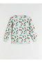 Lcw Kids Green Crew Neck Christmas Themed Boys' Pajamas Set - 4