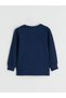 Lcw Kids Navy Blue Crew Neck Christmas Themed Boys' Pajamas Set - 4
