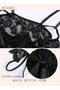 Sweet Lingerie Lace One-Piece Underwear for Women Uniform Bowknot Bodysuit Sleepwear Black - 2