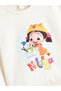 Ecru Niloya Printed Girls' Sweatshirt and Leggings 2-Piece Set - 5