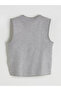 Xside Gray Crew Neck Patterned Women's Knitwear Sweater - 6