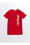 Crew Neck New Year Themed Women's Nightgown - 5