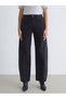 Alita City Lcw Jeans with a Difference in Color Grey Denim Straight Balloon Fit High Waist Wide Leg Women's Jean Pants - 2