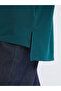 Two Mt Shop Quality Lcw Everyday Green Combed Cotton Plain Oversize Long Sleeve Women's T-Shirt - 4