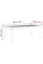 Garden Table Grey 200x100x75 cm Solid Wood Acacia - 3