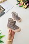 My Little One's Cicileri Premium Leopard Fur-Lined Thermo Sole Girls' Boots - Powder