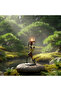 African Themed Ethnic Figured Local Iron Candle Holder Candlestick Holder Retro Desktop Decorative Accessory - 3