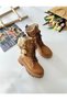 My Little One's Cicileri Premium Girls' Boots with Plush Teddy Bear Detail - Tan - 3