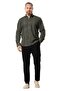 Long Sleeve Lumberjack Men's Flannel Autumn and Winter Shirt Khaki Plaid 4044