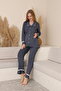 Melina Lace Detailed Front Buttoned Shirt Collar Long Sleeve Maternity and Postpartum Pajama Set - 5