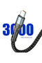 كابل شحن سريع SP-309 3 في 1 (مايكرو، لايتنينج، تايب سي) - 1200 مم، مخرج 3 أمبير - 6