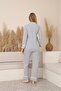Melina Lace Detailed Front Buttoned Shirt Collar Long Sleeve Maternity and Postpartum Pajama Set - 4