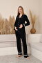 Melina Lace Detailed Front Buttoned Shirt Collar Long Sleeve Maternity and Postpartum Pajama Set - 2