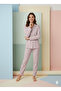 Women's Viscose Buttoned Pajama Set Printed - 5