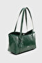 Patent Leather Green Cover Bowling Shoulder Bag 270 - 2