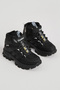 Children's Unisex Black Thick Rubber Sole Rubber Laced Velcro Outdoor Trekking Boots