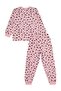 Girl's Leopard Pajama Set |   Single Jersey Long Sleeve Crew Neck |   School Nursery and Daily Use - Pink - 2