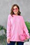 Oversized Heart Detail Crew Neck Knit Sweater AW25KZ0065 - 4