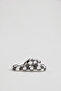 Women's Smoked Crocodile Patterned Cross Plush House Slippers - 2