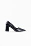 Black Skin Women's Heeled Shoes Tr08Ms16A