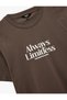 Regular Fit Short-Sleeved Crew Neck Cotton Printed T-Shirt - 3