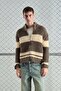 Zipped Knitwear Brown Cardigan