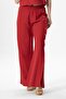 İzel Y Slit Summer Muslin Trousers Red - 5
