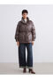 Lcw Vision Brown Stand Collar Women's Puffer Coat - 2