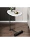 C-Shaped Side Table with Metal Frame, Small Coffee End Table for Living Room - 2