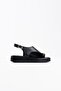 Milena Black Skin Buckle Detailed Sandals - 3