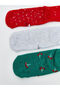 Non-Slip Sole Girls' Socks 3-Piece Set (W5) - 3