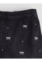 Plus New Season Bow Embroidered Girls' Shorts Skirt and Pantyhose - 2