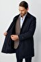 Men's Navy Blue Coat - 4